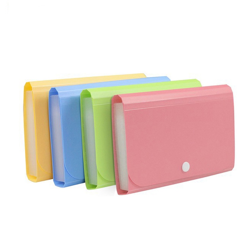 การขยายโฟลเดอร์ A5 ขนาดตัวอักษร PP Plastic Pockets Multi Pocket Organizer Expandable File