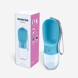 อาหารพลาสติกการรั่วไหลของพลาสติกการรั่วไหลของลูกสุนัขแบบพกพาขวดน้ำสุนัขน้ำขวดน้ำพร้อมอาหารดื่มสำหรับสัตว์เลี้ยงเดินป่า...