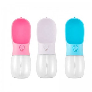 อาหารพลาสติกการรั่วไหลของพลาสติกการรั่วไหลของลูกสุนัขแบบพกพาขวดน้ำสุนัขน้ำขวดน้ำพร้อมอาหารดื่มสำหรับสัตว์เลี้ยงเดินป่า...