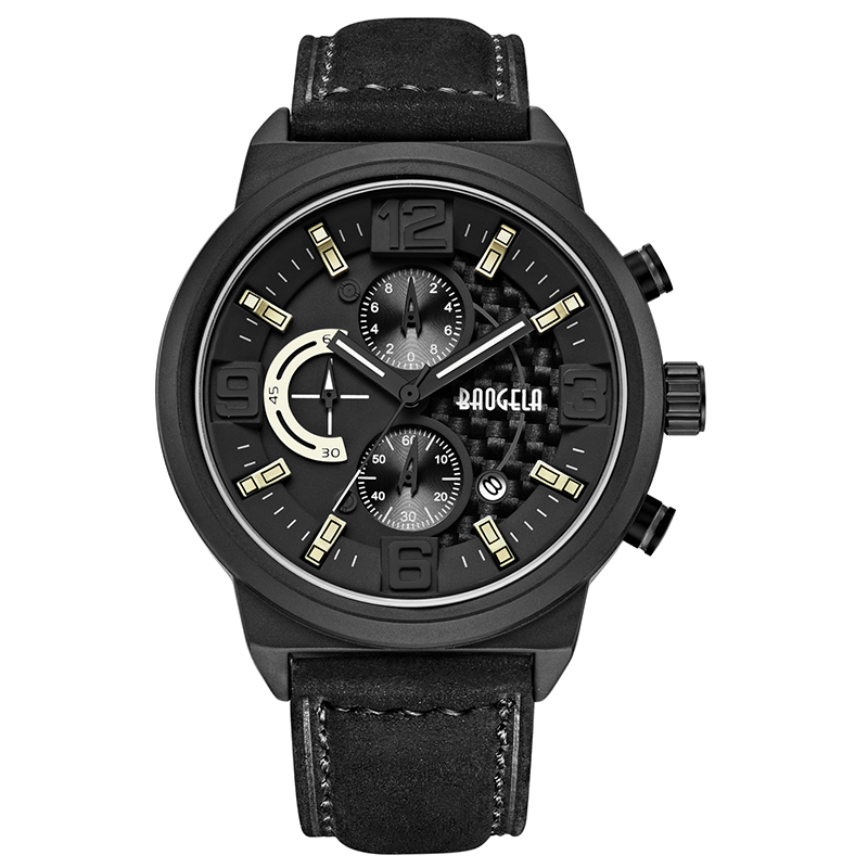 Baogela Men \\ s Sports Quartz Watch Leisure Fashion Fashion Timing Watch Display Men 'S Watch 1709 Black Blue