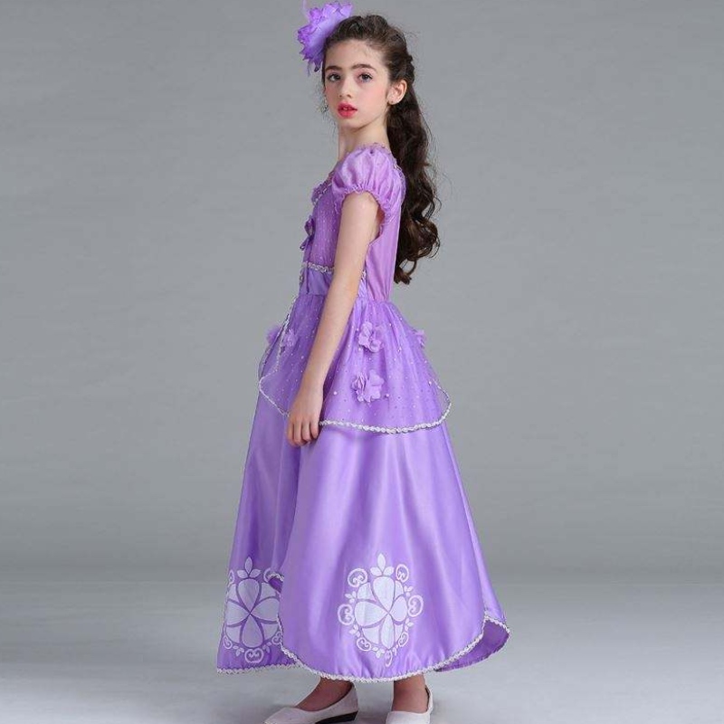 ชุด baige sophia rapunzel สาว lilac สาวชุดการแสดงฮาโลวีนหญิงสาวคอสเพลย์เครื่องแต่งกาย