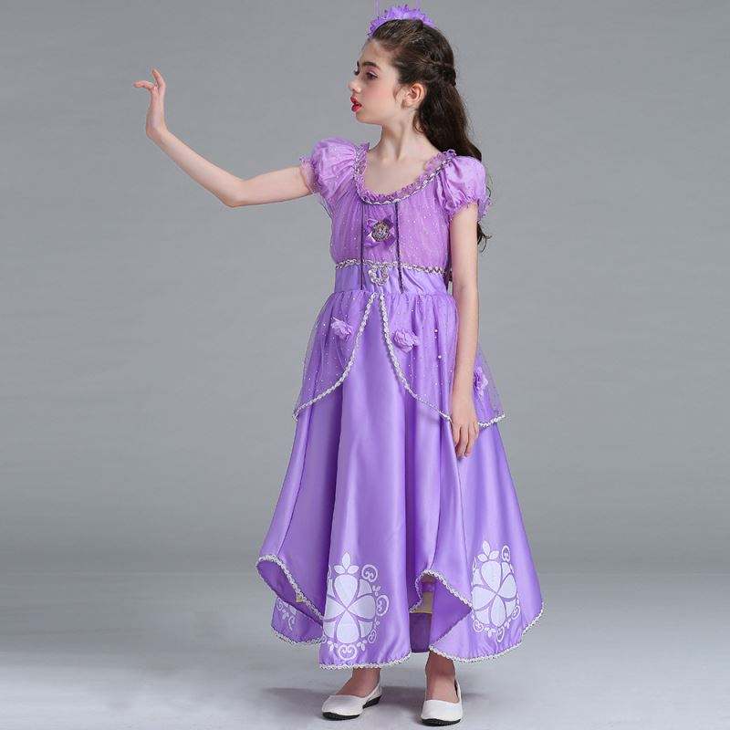 ชุด baige sophia rapunzel สาว lilac สาวชุดการแสดงฮาโลวีนหญิงสาวคอสเพลย์เครื่องแต่งกาย