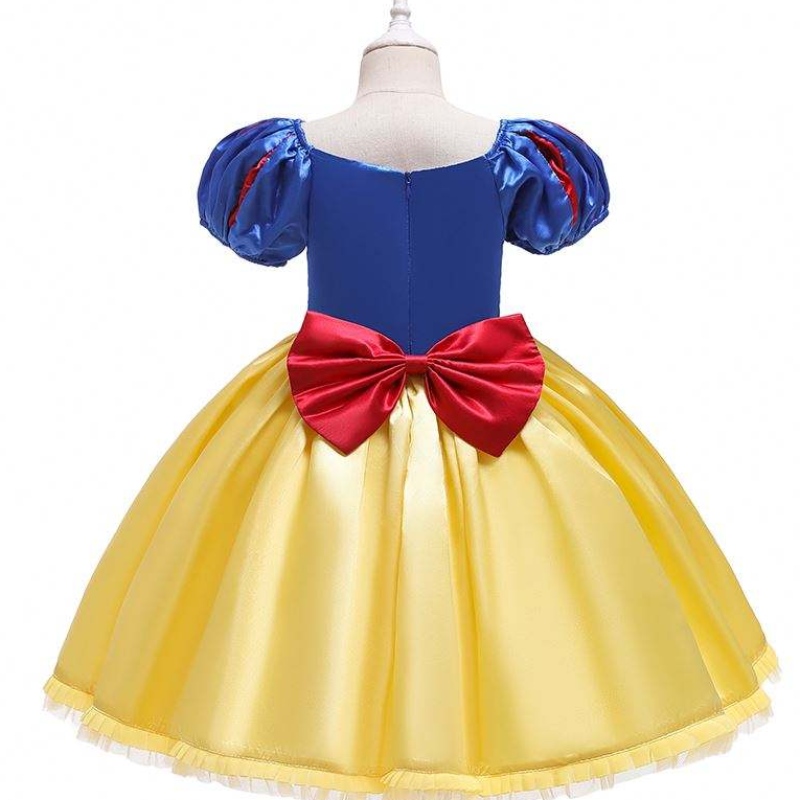 Baige ใหม่มาถึงแขนสั้น Snow White Frock Girl Christmas Christmas Halloween Party Dress D0677