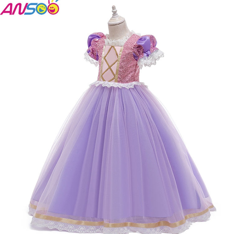 Ansoo Kids Birthday Party Dresses Halloween Easter Carnival Cosplay Princess Sofia Rapunzel Dress Up Girls เครื่องแต่งกาย