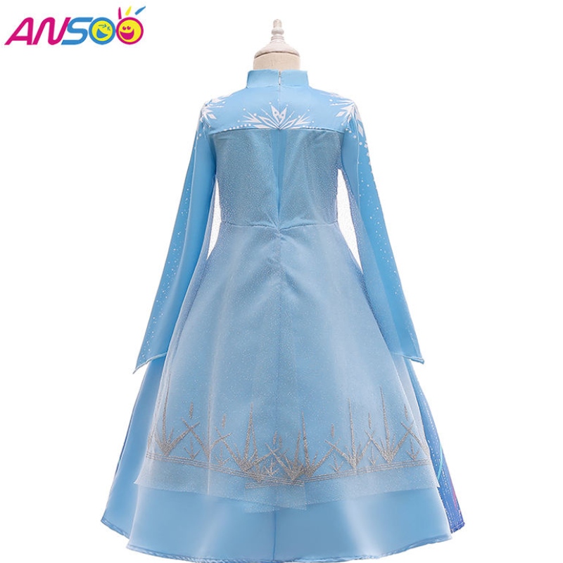 Ansoo Kids Elsa Princess Dress Halloween Cosplay Fancy Party Dress Up Anna Elsa เครื่องแต่งกายสำหรับสาว ๆ