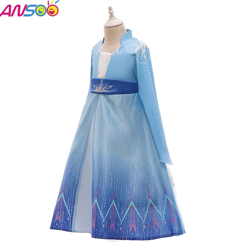 Ansoo Kids Elsa Princess Dress Halloween Cosplay Fancy Party Dress Up Anna Elsa เครื่องแต่งกายสำหรับสาว ๆ