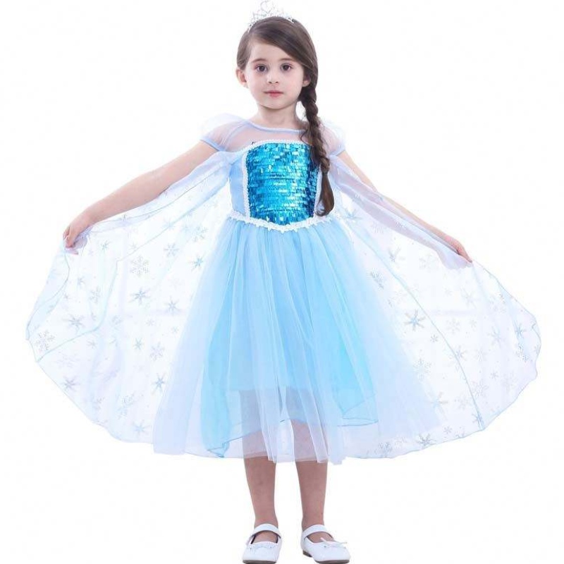 Princess Costumes งานเลี้ยงวันเกิดสาวน้อย Elsa Beadings Princess Dress HCGD-044