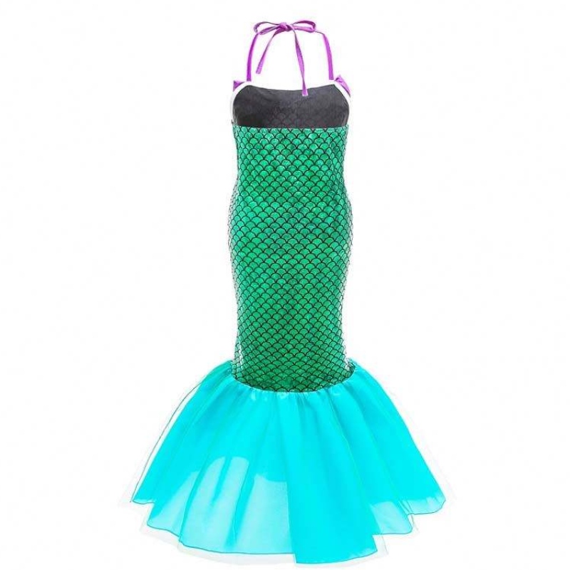 Amazon Top Seller Kids Carnival Party Little Girl Mermaid เครื่องแต่งกายสำหรับเด็กที่มีอุปกรณ์เสริม DGHC-028