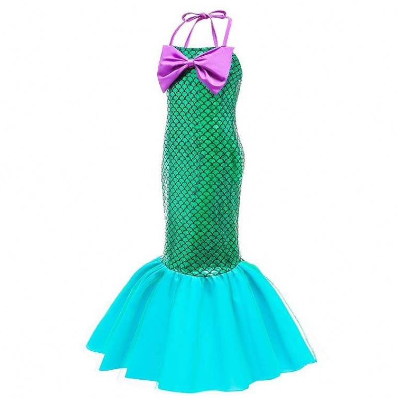 Amazon Top Seller Kids Carnival Party Little Girl Mermaid เครื่องแต่งกายสำหรับเด็กที่มีอุปกรณ์เสริม DGHC-028