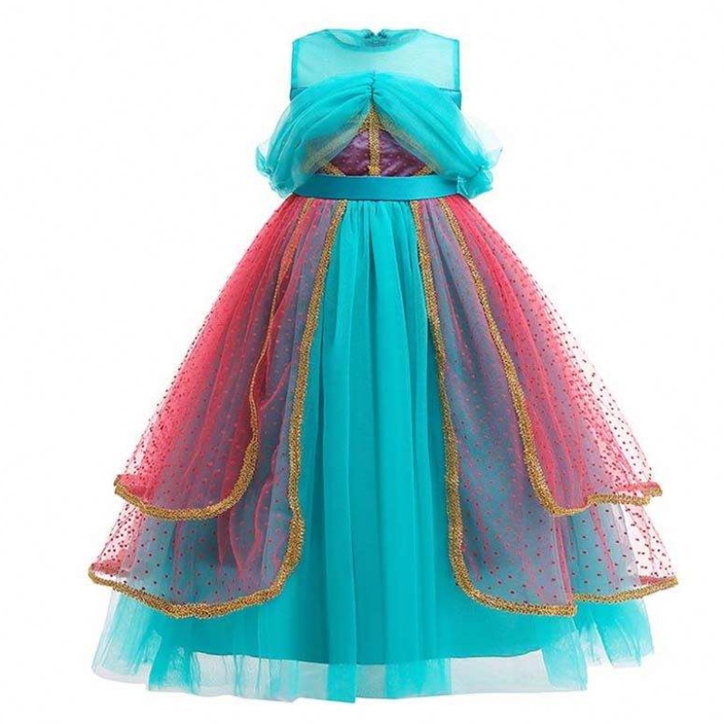 Halloween Carnival Children \\ S Party Scplay Princess Jasmine Dress HCAL-003