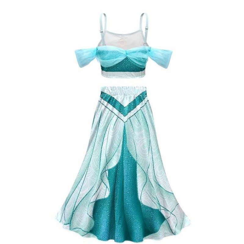 Novedadess 2022 Halloween Cosplay Arabian Princess Aladdin และ Jasmine เครื่องแต่งกายพร้อมเครื่องประดับแถบคาดศีรษะ HCAL-005