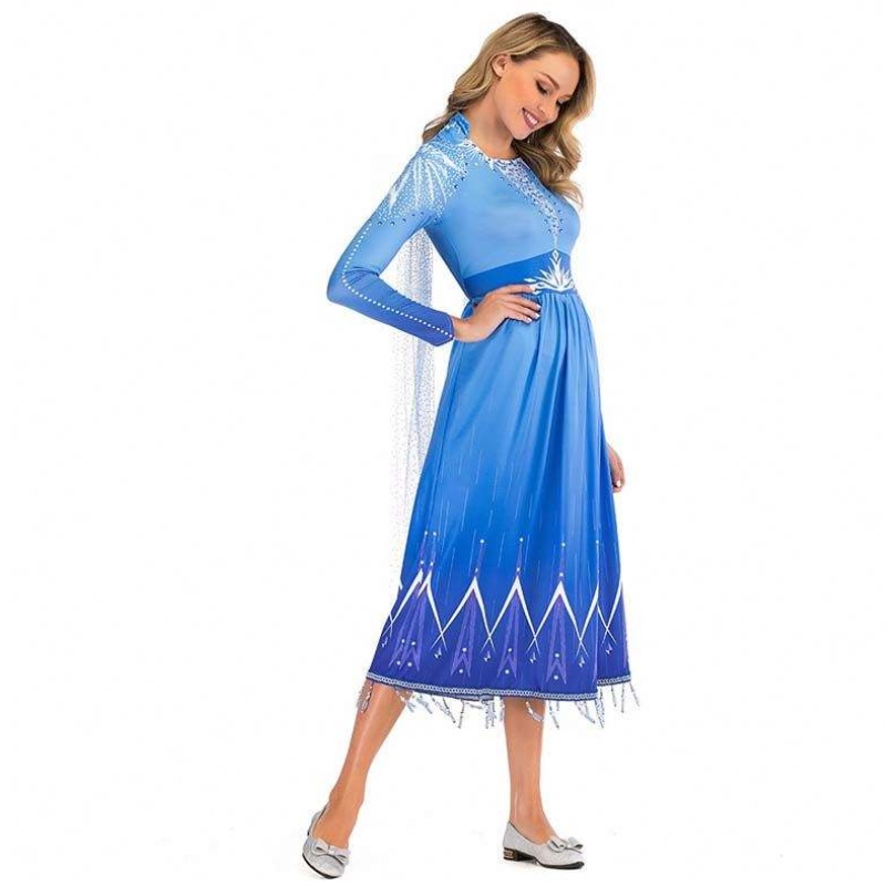 แนวคิดผลิตภัณฑ์ใหม่ 2022 Elsa Act 2 Halloween Cosplay Elsa ชุดผู้ใหญ่สำหรับผู้หญิง SZAC-005
