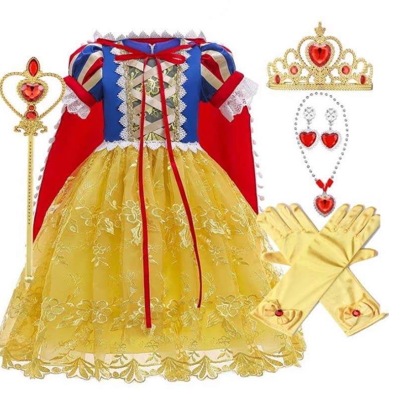 2022 New Sofia Aurora Snow White Elsa Rapunzel ชุดแต่งกาย Halloween Cosplay Girl Princess Dress HCSW-009