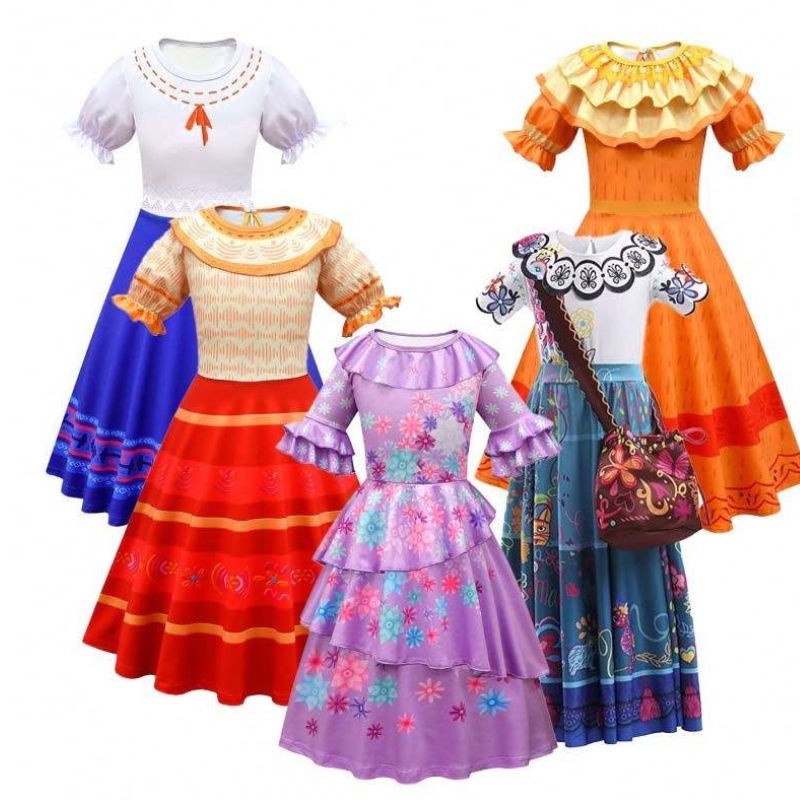 ชุดคอสเพลย์ฮัลโลวีนผู้หญิงชุดเจ้าหญิงสำหรับผู้ใหญ่ชุด Mirabel Isabella Encanto ชุดผู้ใหญ่ HCIS-017