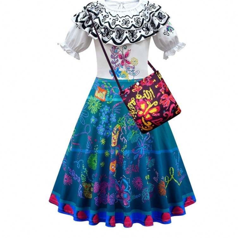 ชุดคอสเพลย์ฮัลโลวีนผู้หญิงชุดเจ้าหญิงสำหรับผู้ใหญ่ชุด Mirabel Isabella Encanto ชุดผู้ใหญ่ HCIS-017