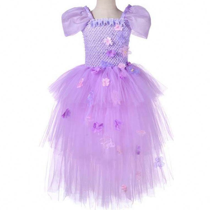 เด็กผู้หญิง 1-8 ปีถักแฮนด์เมด Tulle Mirabel Isabela Encanto Tutu Dress HCIS-014