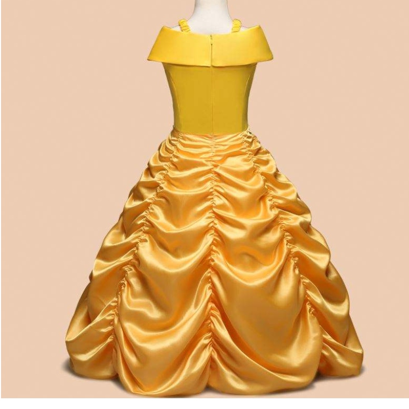 Baige มาถึงใหม่ Bella Princess Girl Dress เด็กเครื่องแต่งกายเสื้อผ้า SMR012