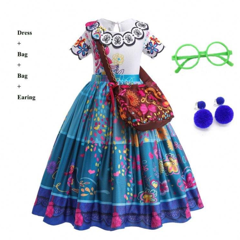 ใหม่สำหรับเด็กที่มาถึงงานรื่นเริง Halloween Princess Dress Encanto Mirabel Isabella
