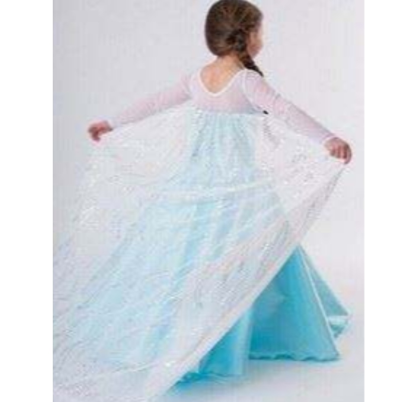 Baige ใหม่ Snow Frock Girls Dresses อุปกรณ์เสริมคอสเพลย์เครื่องแต่งกาย Elsa Dress Princess Party Dress