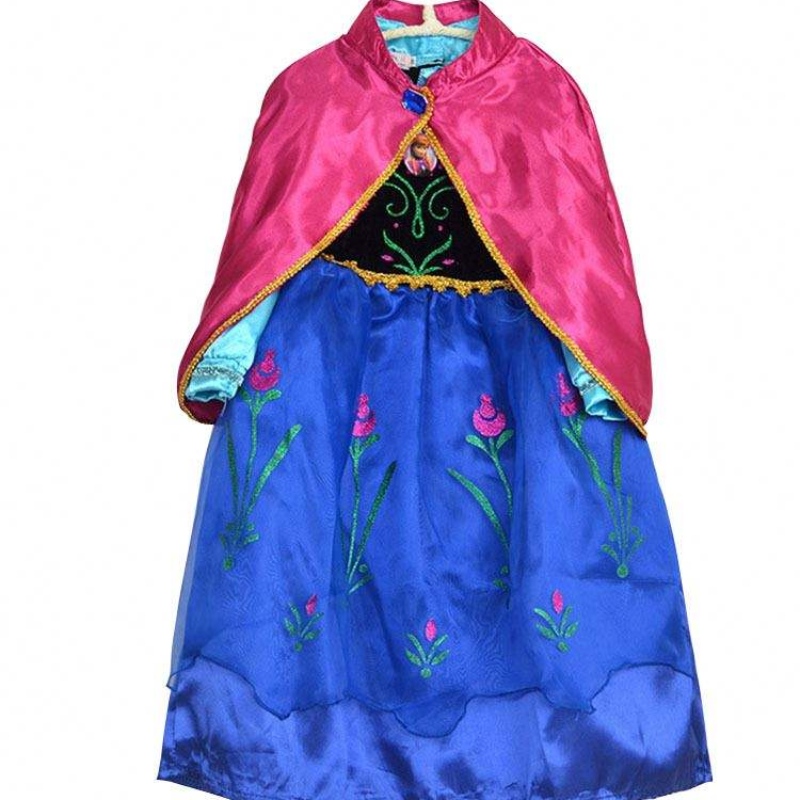 เสื้อผ้าเด็กขายส่งเสื้อผ้าเด็ก Elsa Girls ชุดแขนยาวพร้อม cape bxdcpf
