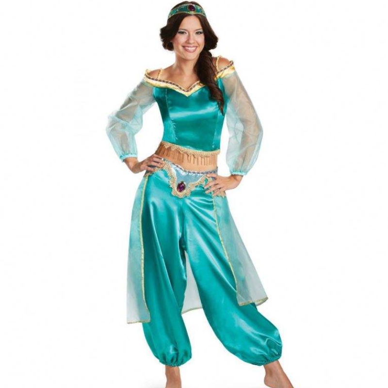 Jasmine Princess Dress ผู้ใหญ่คอสเพลย์ชุดฮาโลวีนชุดคอสเพลย์สวมใส่เวที