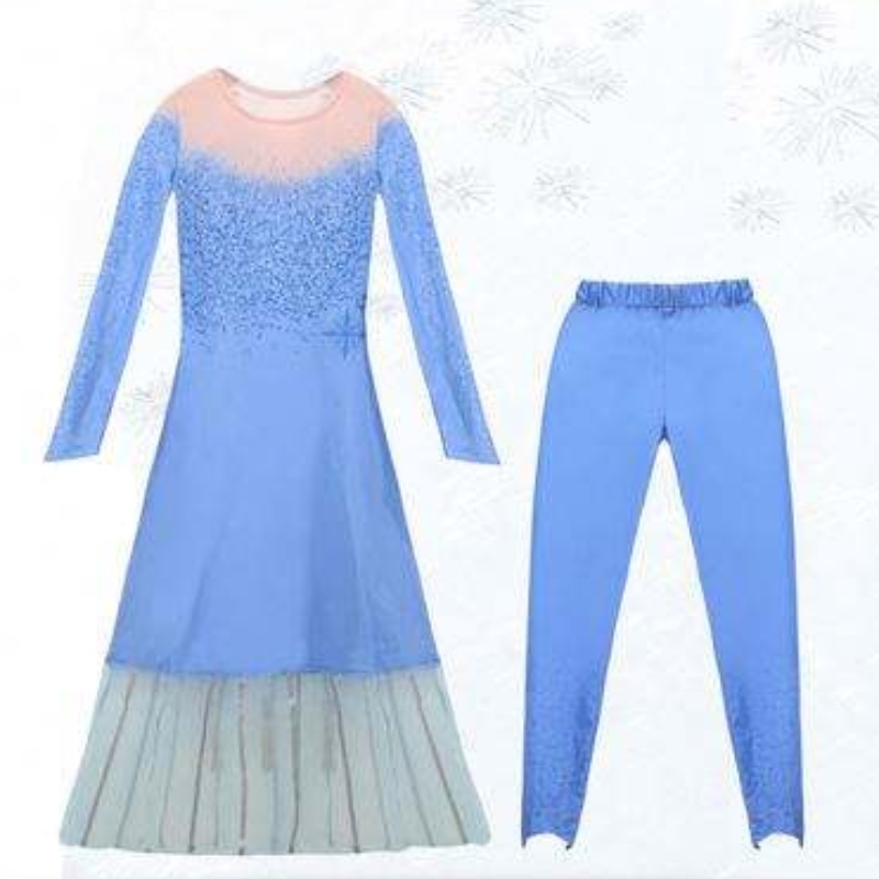 สาวสาวชุดปาร์ตี้ Elsa Carnival Frozen 2 Elsa Anna Princess Fancy Dress ชุดเด็กชุดเด็ก