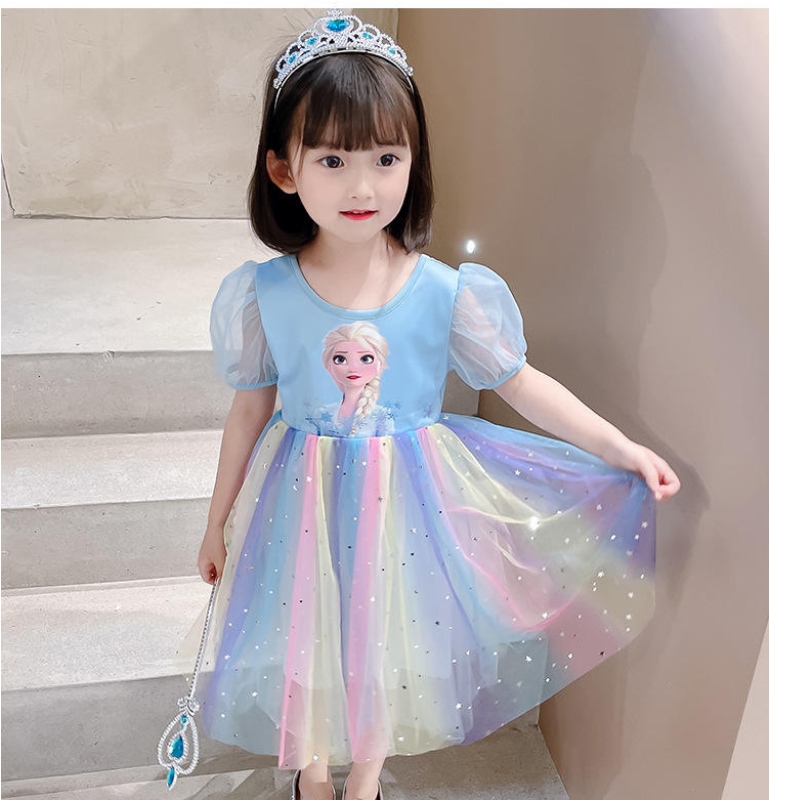 Elsa Princess Dress Teenagers Spring and Autumn Clothing เด็ก ๆ