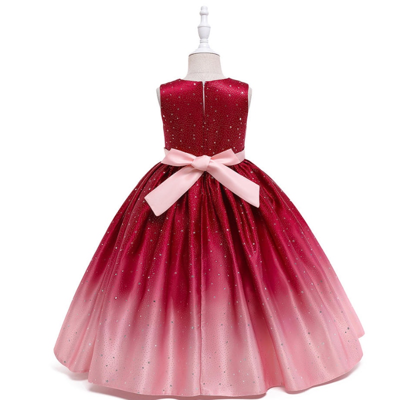 Wholesale Gradient Color Kids Dresses Fancy For Girls งานแต่งงานวันเกิดวันเกิดดอกไม้สาว Frock Ball Gown Gown