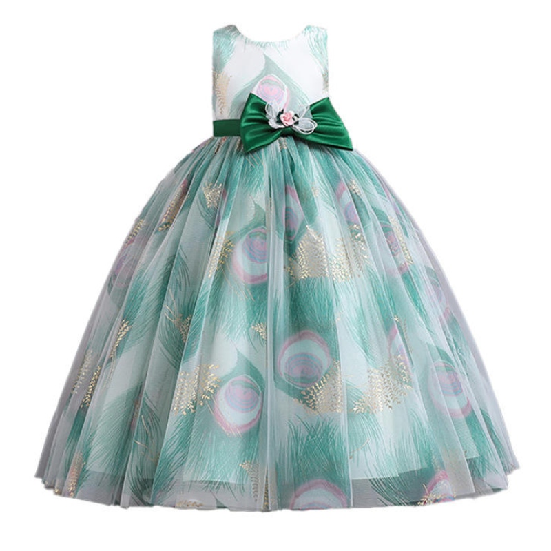 Princess Dress Kids เป็นทางการชุดแต่งงานงานแต่งงานสำหรับเด็กผู้หญิง Gown Tulle Flower Summer Dresses