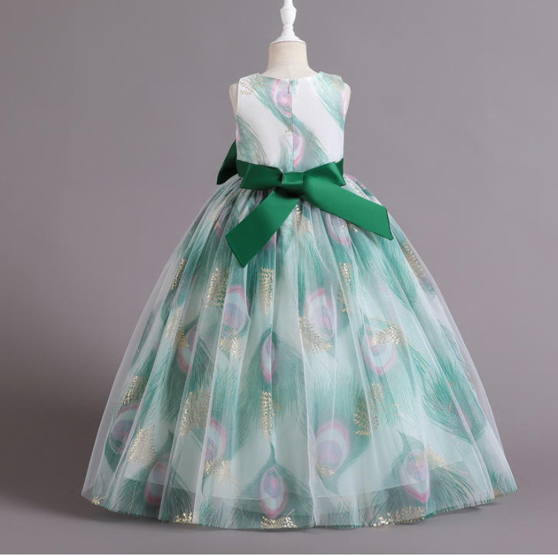 Princess Dress Kids เป็นทางการชุดแต่งงานงานแต่งงานสำหรับเด็กผู้หญิง Gown Tulle Flower Summer Dresses