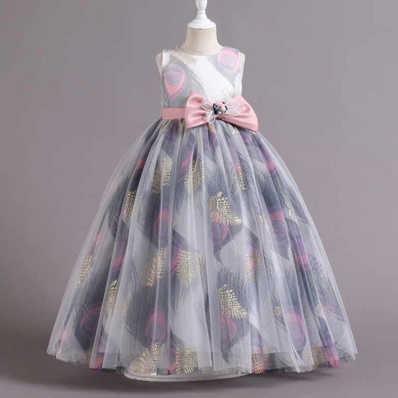 Princess Dress Kids เป็นทางการชุดแต่งงานงานแต่งงานสำหรับเด็กผู้หญิง Gown Tulle Flower Summer Dresses