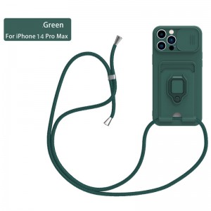 ผลิตภัณฑ์ใหม่เหมาะสำหรับฝาครอบป้องกัน Apple iPhone14Pro Max, ฝาครอบประเภทหน้าต่างช่วงล่างแบบกดเชือก