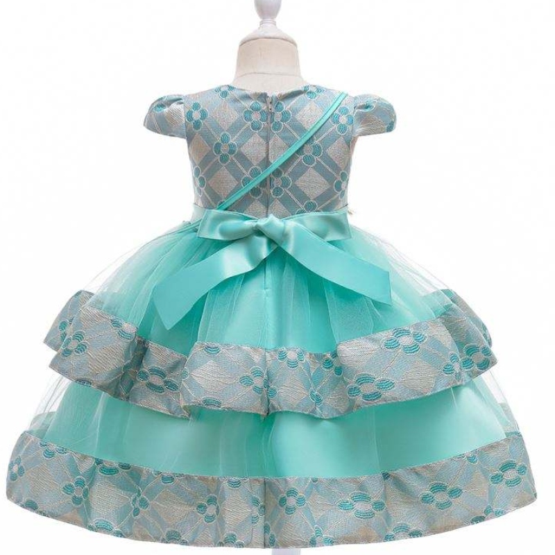 Baige Wholesale Children Clothing With Bag Kid Floral Dress สำหรับเด็กผู้หญิงอายุ 3 ขวบชุดเด็กแฟนซี