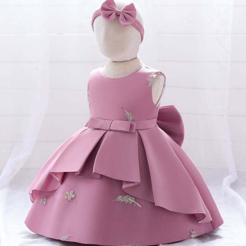 Baige Baby Frock Design 1 ปีชุดวันเกิดสาวสาวชุดดอกไม้เจ้าหญิงพร้อมแถบคาดศีรษะฟรี