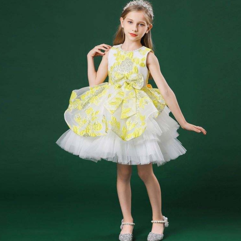 Baige Baby Girls Party Wedding Dresses เด็กชุดเจ้าหญิงชุดบอลสวยสำหรับสาว