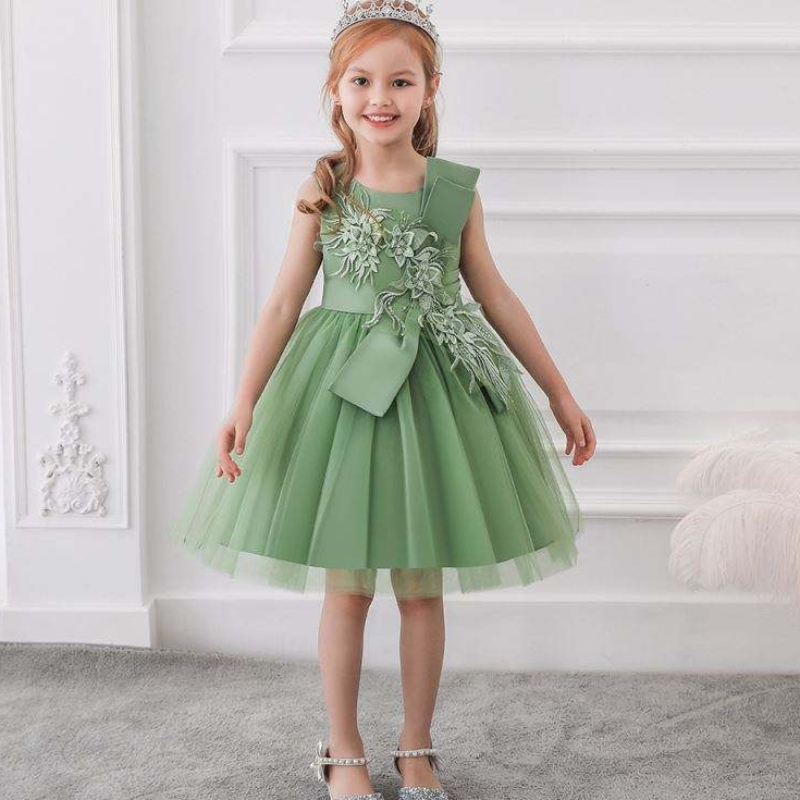 New Wedding Party Girls Dresses Fashion วันเกิดวันเกิดน่ารัก Cotton Cotton Christmas Christmas Frock L5082