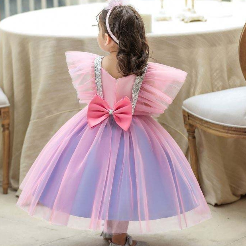 Baige ฤดูร้อนพองตัวสาวชุดวันเกิดเต็มดวง Moon Kids Wedding Tutu Party Dress l2065xz