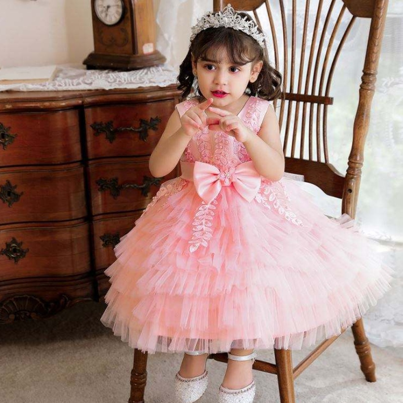 Baige เด็กคุณภาพสูงชุดวันเกิดชุดทารก Tutu Princess Flower Girl Gown N2118