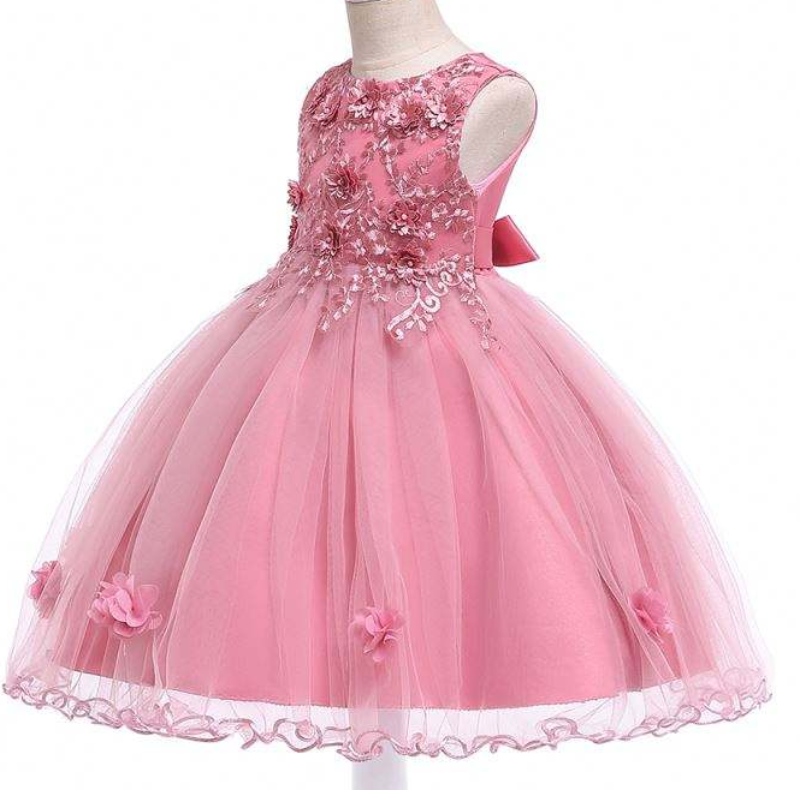 Baige High End Kids Dress Puffy Fairy Priny Flower Girl Tulle Dress Ball Dresses สำหรับสาว ๆ