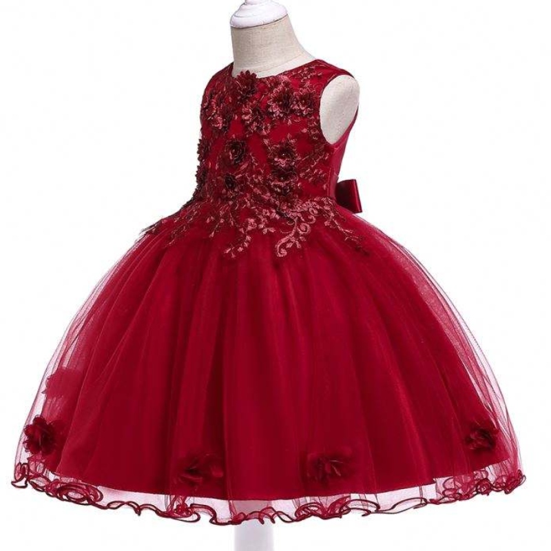 Baige High End Kids Dress Puffy Fairy Priny Flower Girl Tulle Dress Ball Dresses สำหรับสาว ๆ