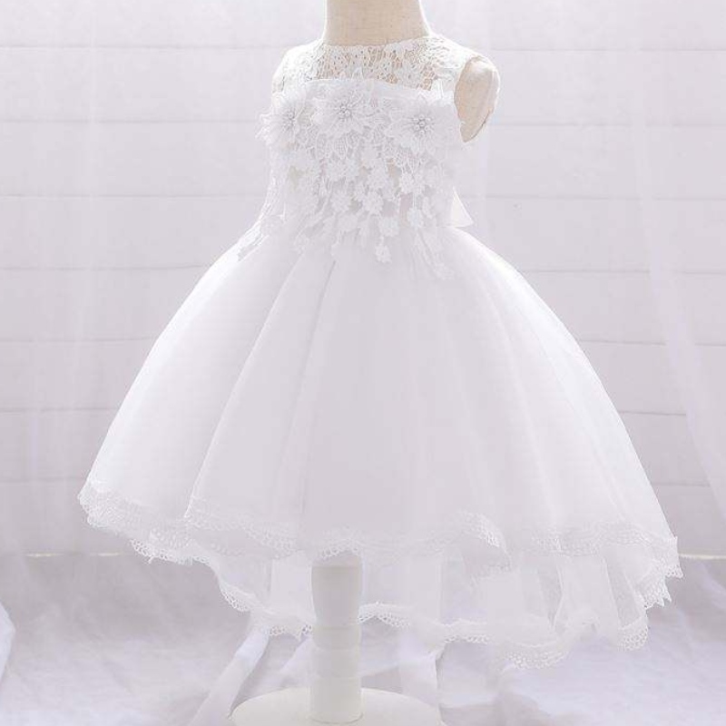 Baige Wholesale Girls Wear Clothing Kids New Trailing Design Design Baby Party Gown T1938xz
