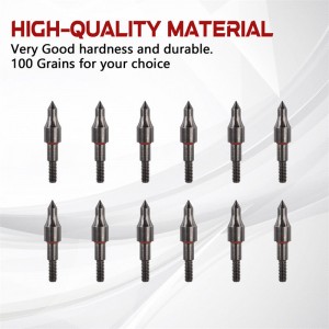 elongarrow 100 เมล็ด 6 * 8 มม. ลูกศรไฟเบอร์กลาส Arrohead สำหรับการฝึกอาร์เชอร์