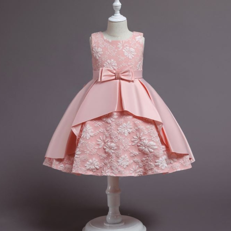 Baige Top Sale Girl Princess Party Dress อายุ 3-12 ปีการบัพติศมาเด็กออกแบบ SD002