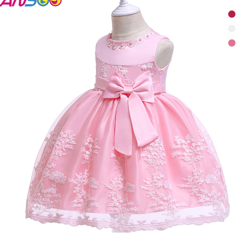 Ansoo Princess Flower Girl Dress Summer Tutu งานแต่งงานงานแต่งงานปาร์ตี้เด็กชุดสำหรับสาว ๆ