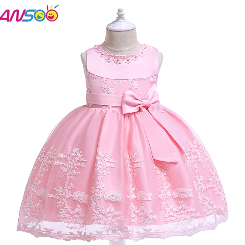 Ansoo Princess Flower Girl Dress Summer Tutu งานแต่งงานงานแต่งงานปาร์ตี้เด็กชุดสำหรับสาว ๆ