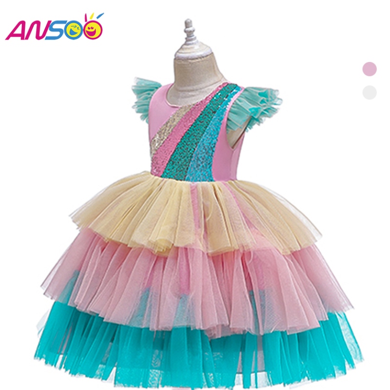 Ansoo Luxury Mermaid Scales Ballet Tutu Kids สาว ๆ