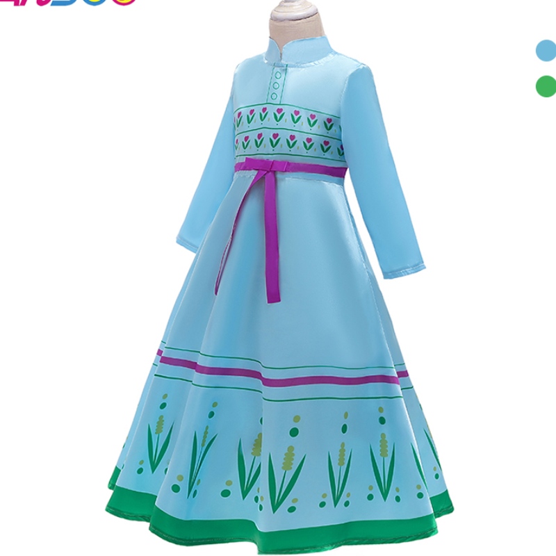 Ansso Anna Elsa Princess Costumes สำหรับเด็กฮาโลวีนปาร์ตี้คริสต์มาสคอสเพลย์ราชินีสโนว์ชุดแฟนซีสาวชุดสโนว์เฟลค