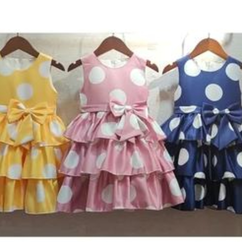 Ansoo Fancy Kids Dress New Lace Lace Flower Flower Stars Lovely Baby Baby Kids ชุดวันเกิดครั้งแรกสำหรับเด็กผู้หญิง 1-13 ปี