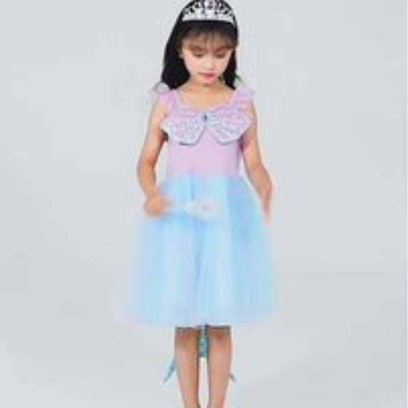 Ansoo Drop Shipping Baby Girls Dress Toddler Kids Party Tutu Pageant Lace Dresses ชุดสำหรับชุดสาวดอกไม้พร้อมแถบคาดศีรษะ