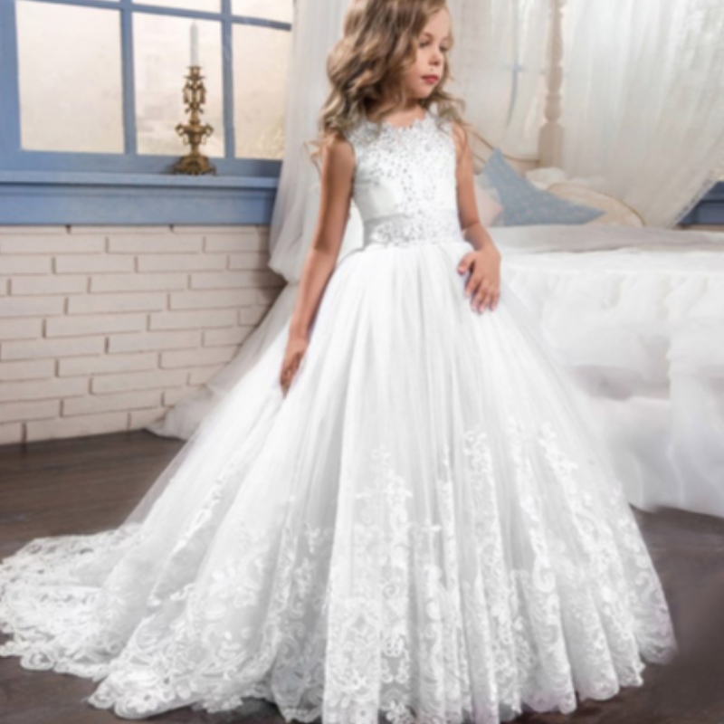 Baigeluxury Design Wholesale Kids จัดงานแต่งงาน Ball Gown แฟนซี Princess Prom Frock Girl Party LP-231